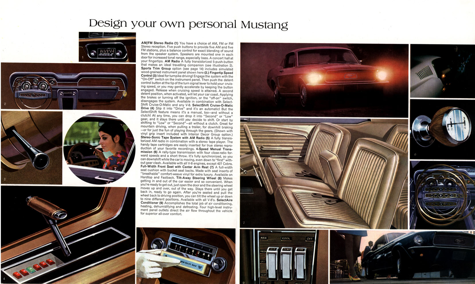 1968 Mustang Prospekt Seite 10-11